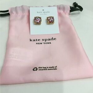 Kate Spade New York Multicolored Glitter Confetti Stud Earring w/Pink Pouch New